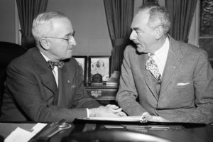 President Harry Truman with Secretary of State Dean Acheson, 1950